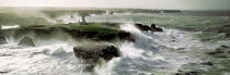 Blast of wind on Poulains . © Philip Plisson / Plisson La Trinité / AA00370 - Photo Galleries - Horizontal panoramic