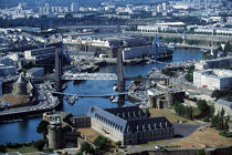 Pont de la Recouvrance, musée de la Marine Nationale et le château de Brest. © Philip Plisson / Plisson La Trinité / AA01644 - Nos reportages photos - Musée