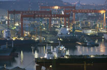 Shipyard Hyundai in South Korea. © Philip Plisson / Plisson La Trinité / AA12256 - Photo Galleries - Supertanker