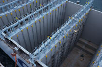 Construction of a containership in Ulsan. © Philip Plisson / Plisson La Trinité / AA14268 - Photo Galleries - Korea