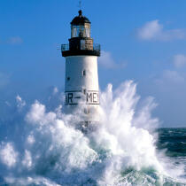 Le phare d'Ar Men dans le Finistère. © Guillaume Plisson / Plisson La Trinité / AA19834 - Nos reportages photos - Ar-Men