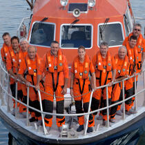 Lifeboat crew members from Loctudy © Philip Plisson / Plisson La Trinité / AA23203 - Photo Galleries - Crew
