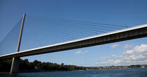 Le pont de l'Iroise à Brest. © Philip Plisson / Plisson La Trinité / AA26879 - Nos reportages photos - Rade de Brest