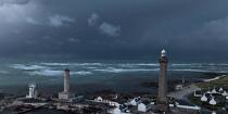 La tempête Joachim sur les côtes bretonnes. © Philip Plisson / Plisson La Trinité / AA32873 - Nos reportages photos - Sémaphore