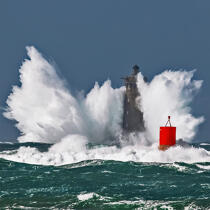 © Philip Plisson / Plisson La Trinité / AA39406 Four lighthouse, Zeus storm - Photo Galleries - Geomorphology